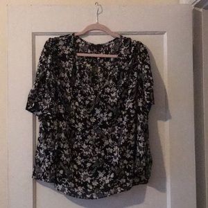 JCrew Printed Chiffon Top